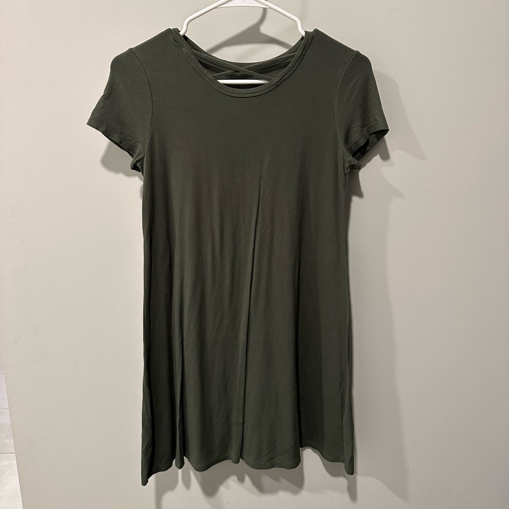 Art Class Strappy Top Olive Green Knit Dress